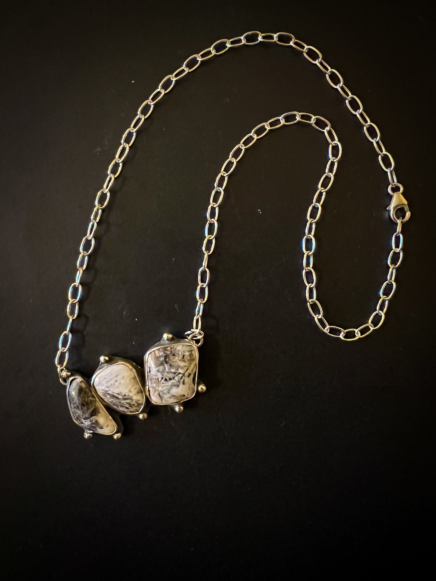 3 piece White buffalo necklace