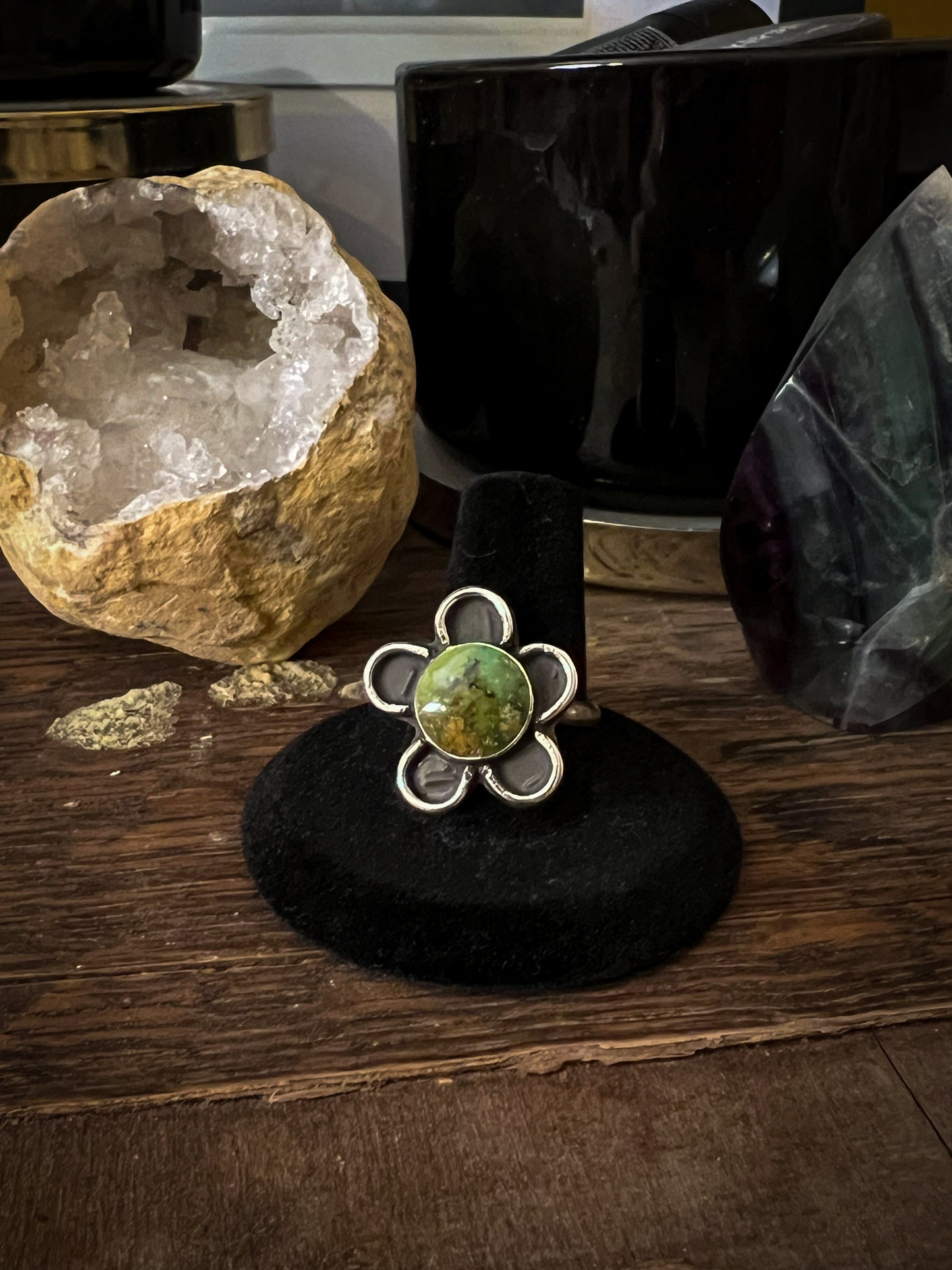 Flower Turquoise Rings