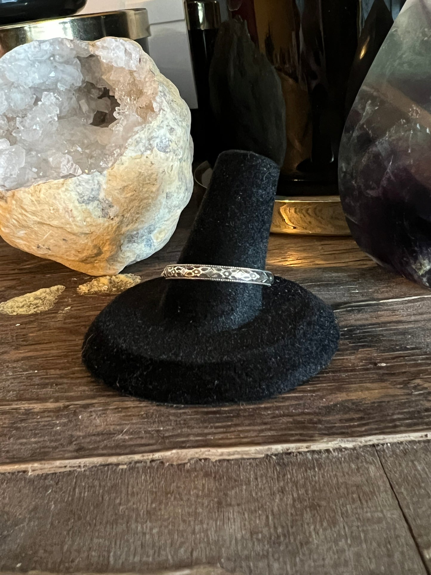 Sterling silver band _ vintage style