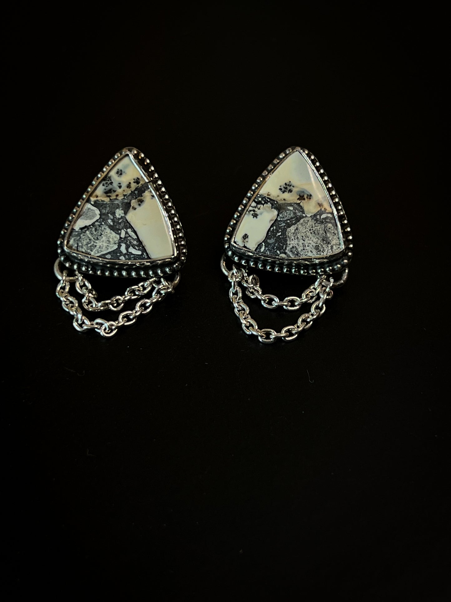Maligano Jasper butterfly earrings