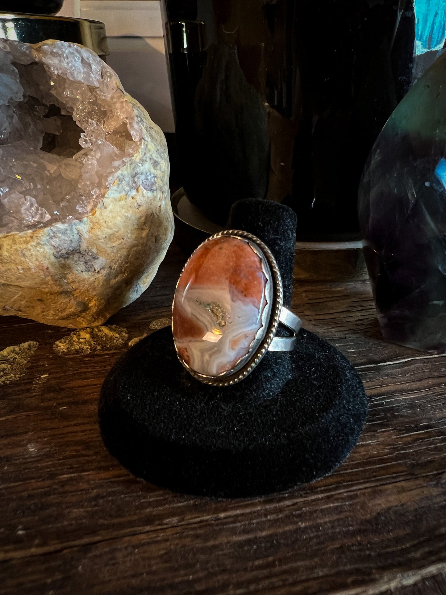 Cotton Candy Agate Ring