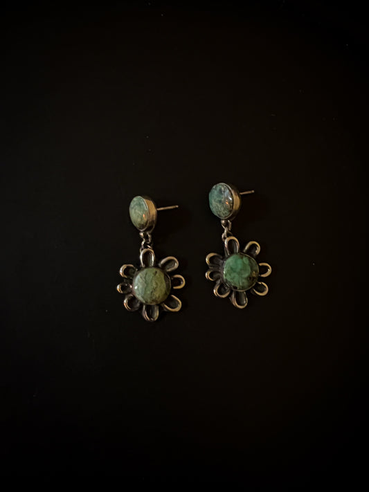 Flower Turquoise Earrings
