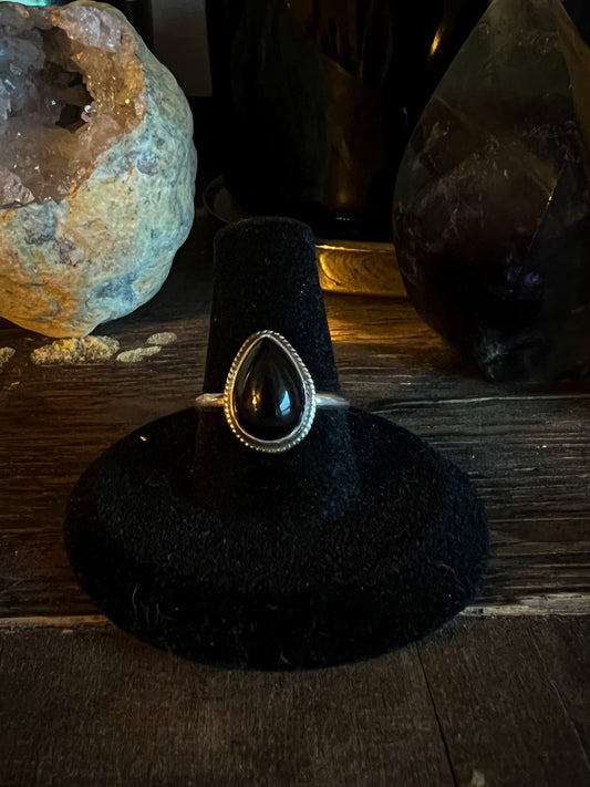 Black onyx tear drop