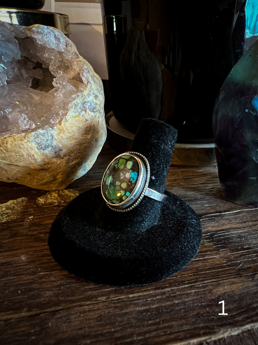 Oval - Mixed Turquoise Ring