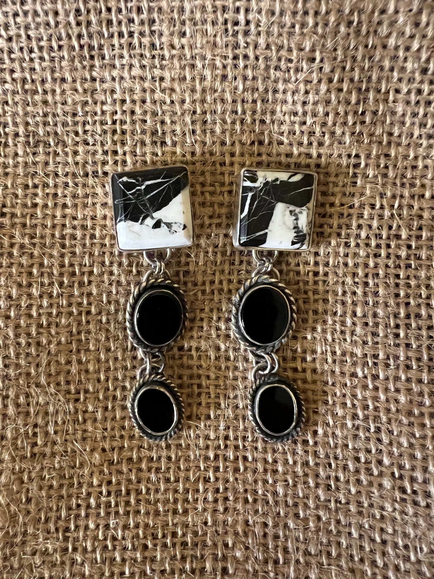 White buffalo earrings