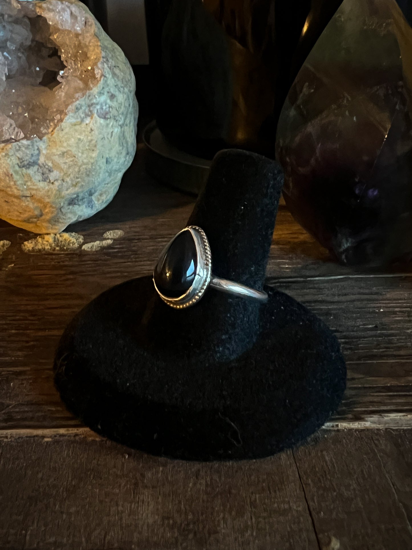 Black onyx tear drop