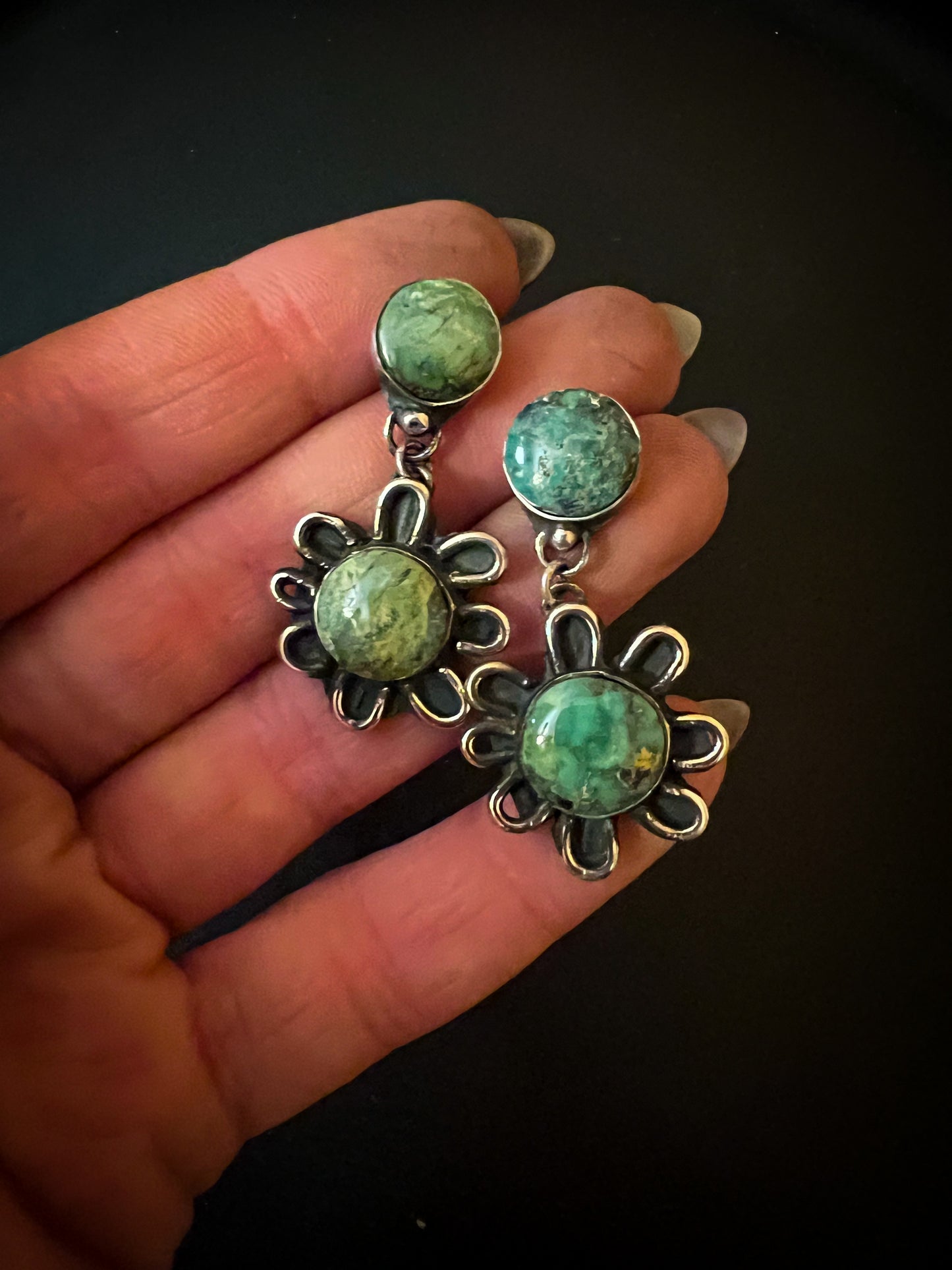 Flower Turquoise Earrings