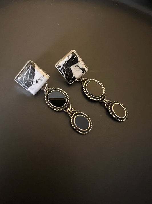 White buffalo earrings