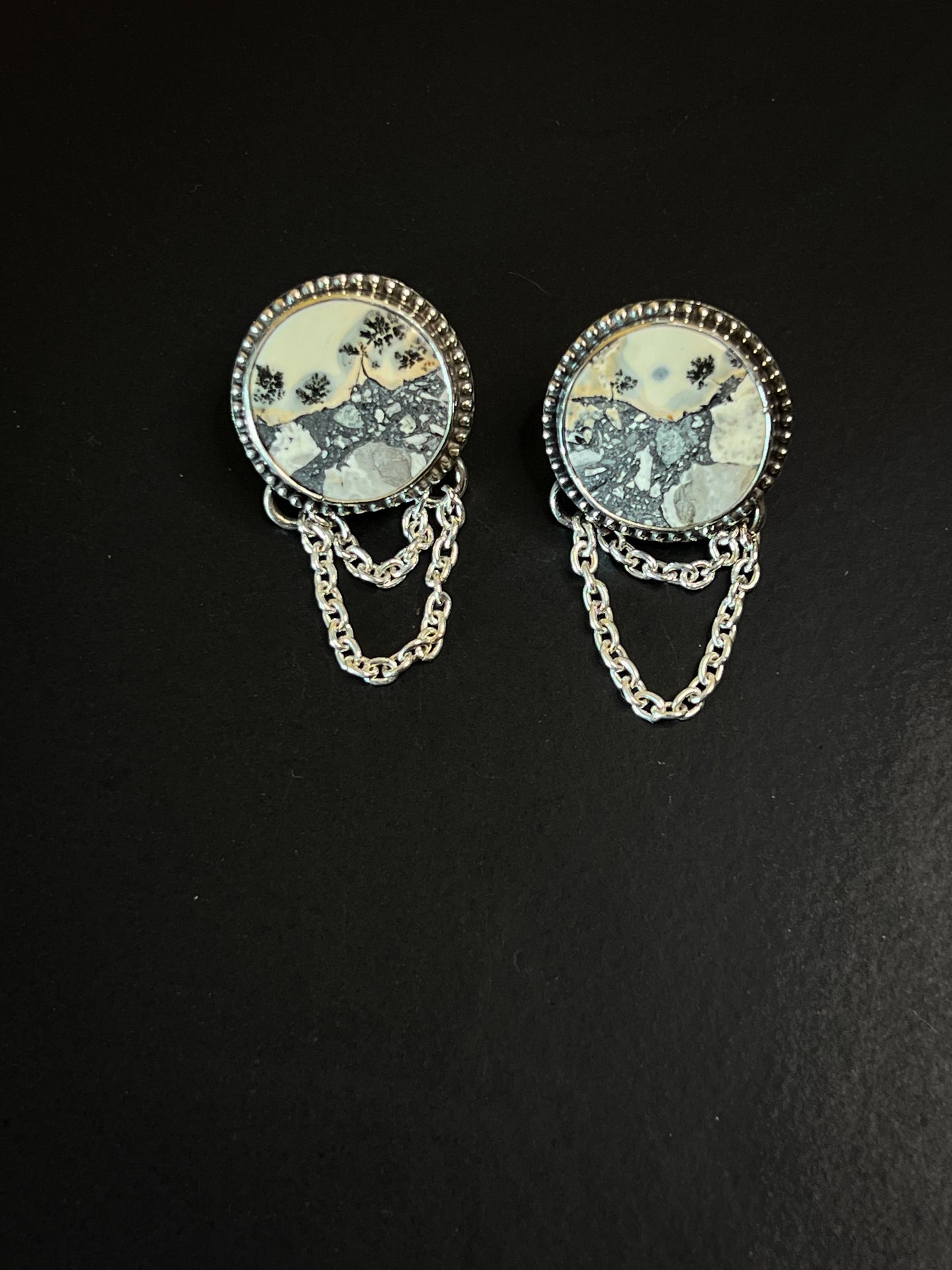 Maligano Jasper butterfly earrings