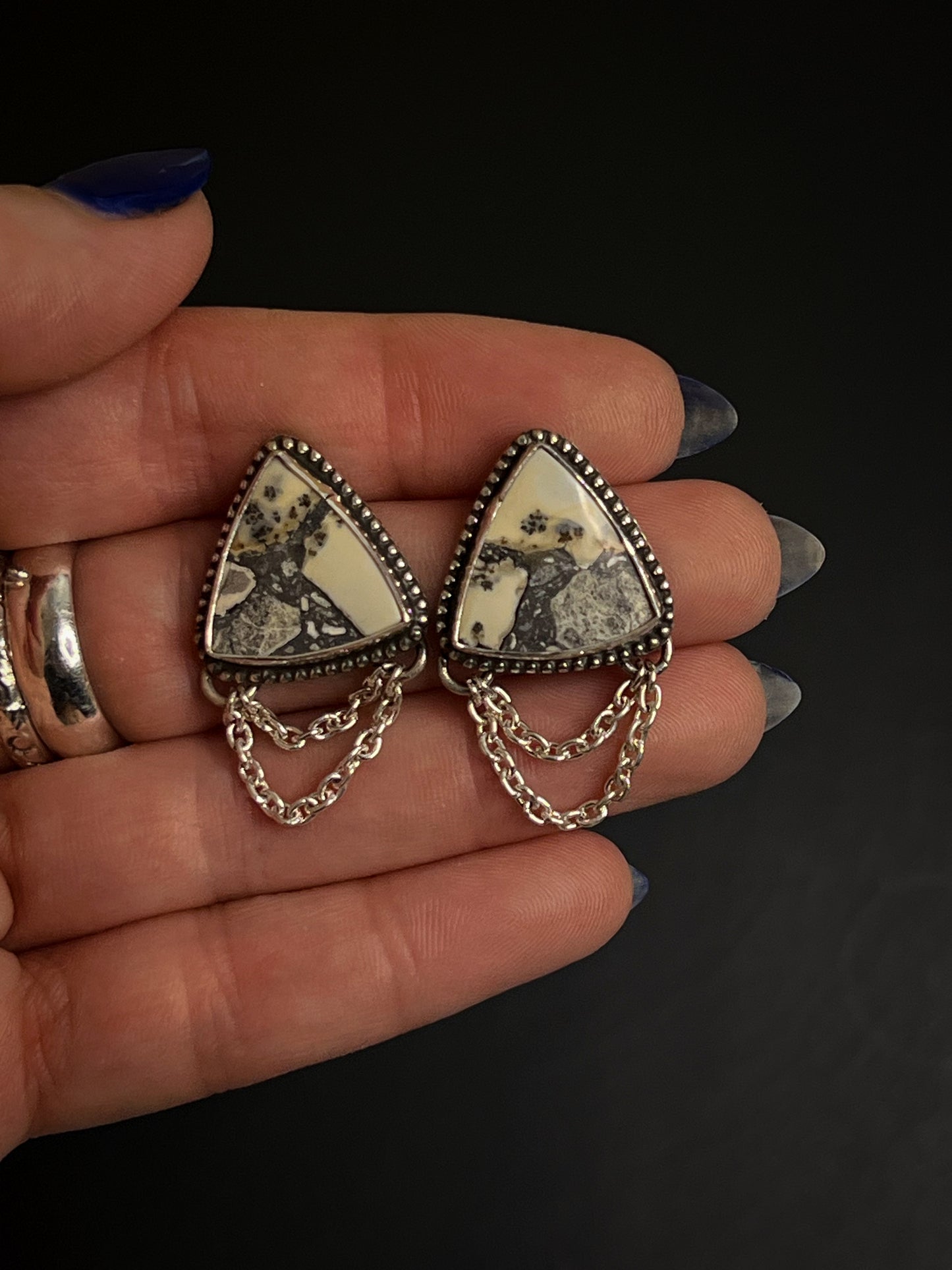 Maligano Jasper butterfly earrings