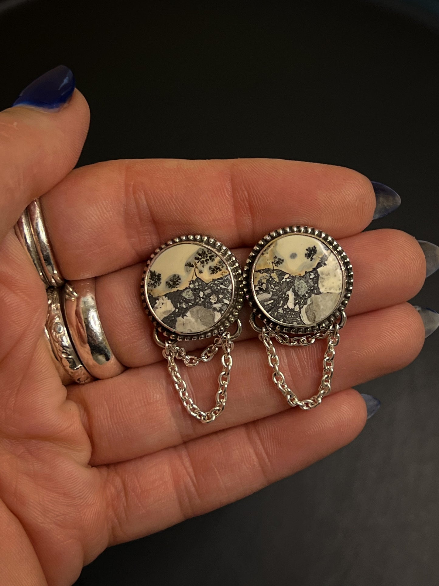 Maligano Jasper butterfly earrings