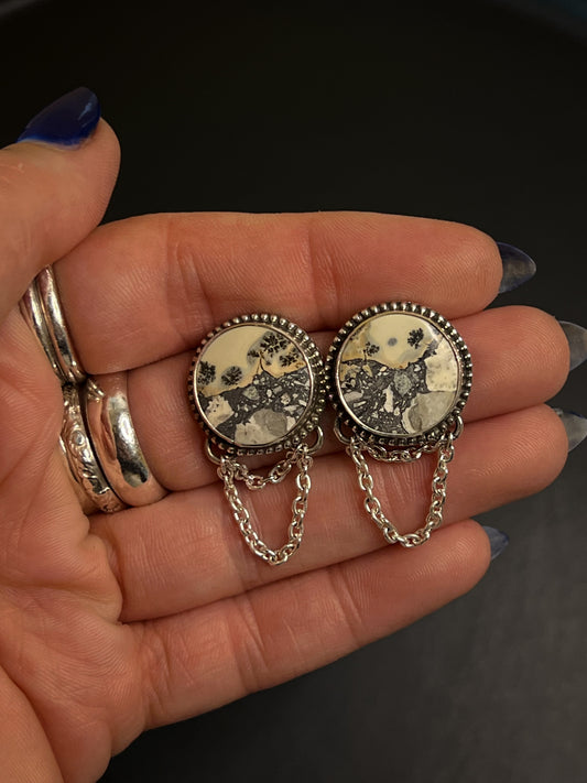 Maligano Jasper butterfly earrings