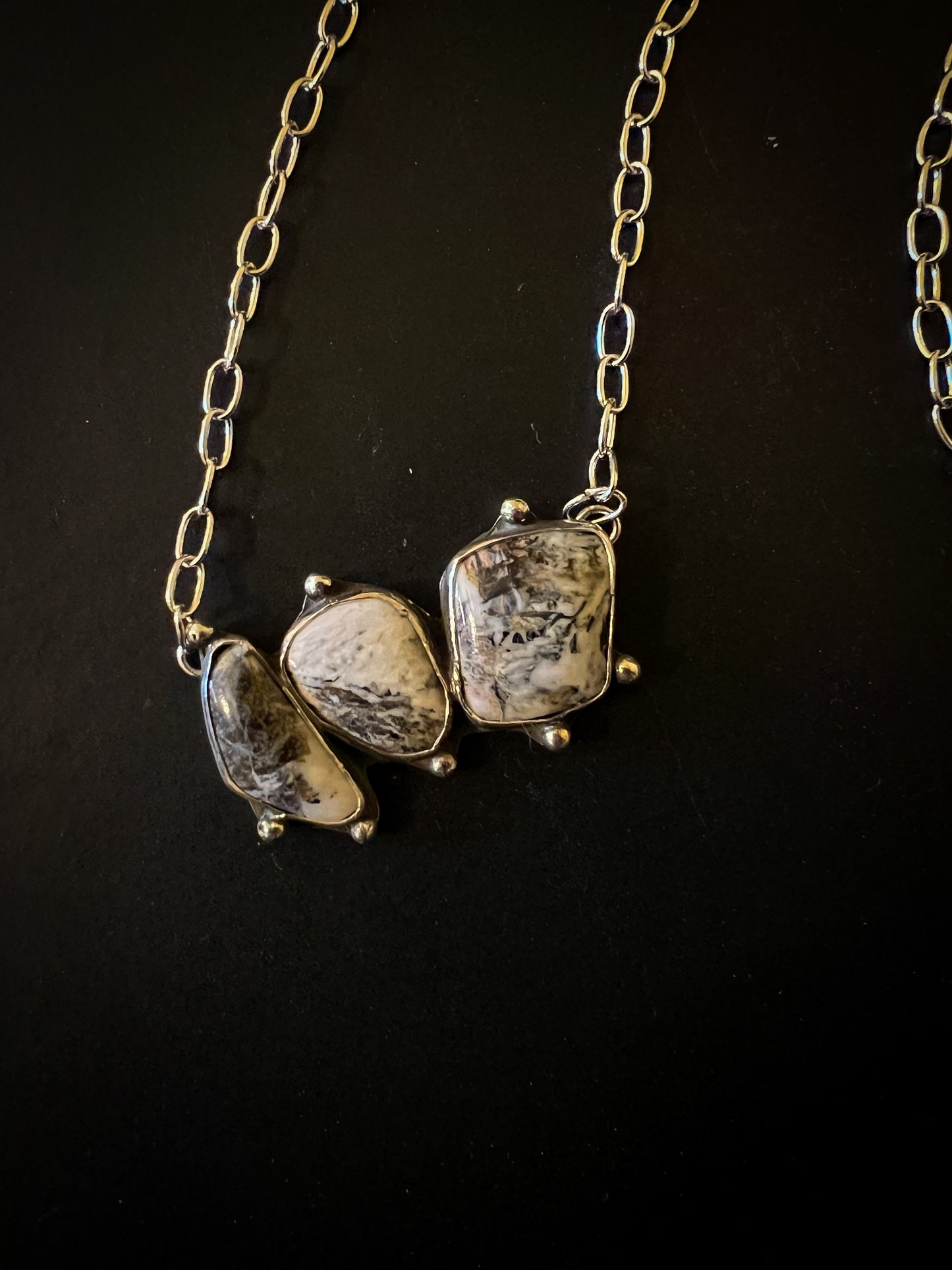 3 piece White buffalo necklace