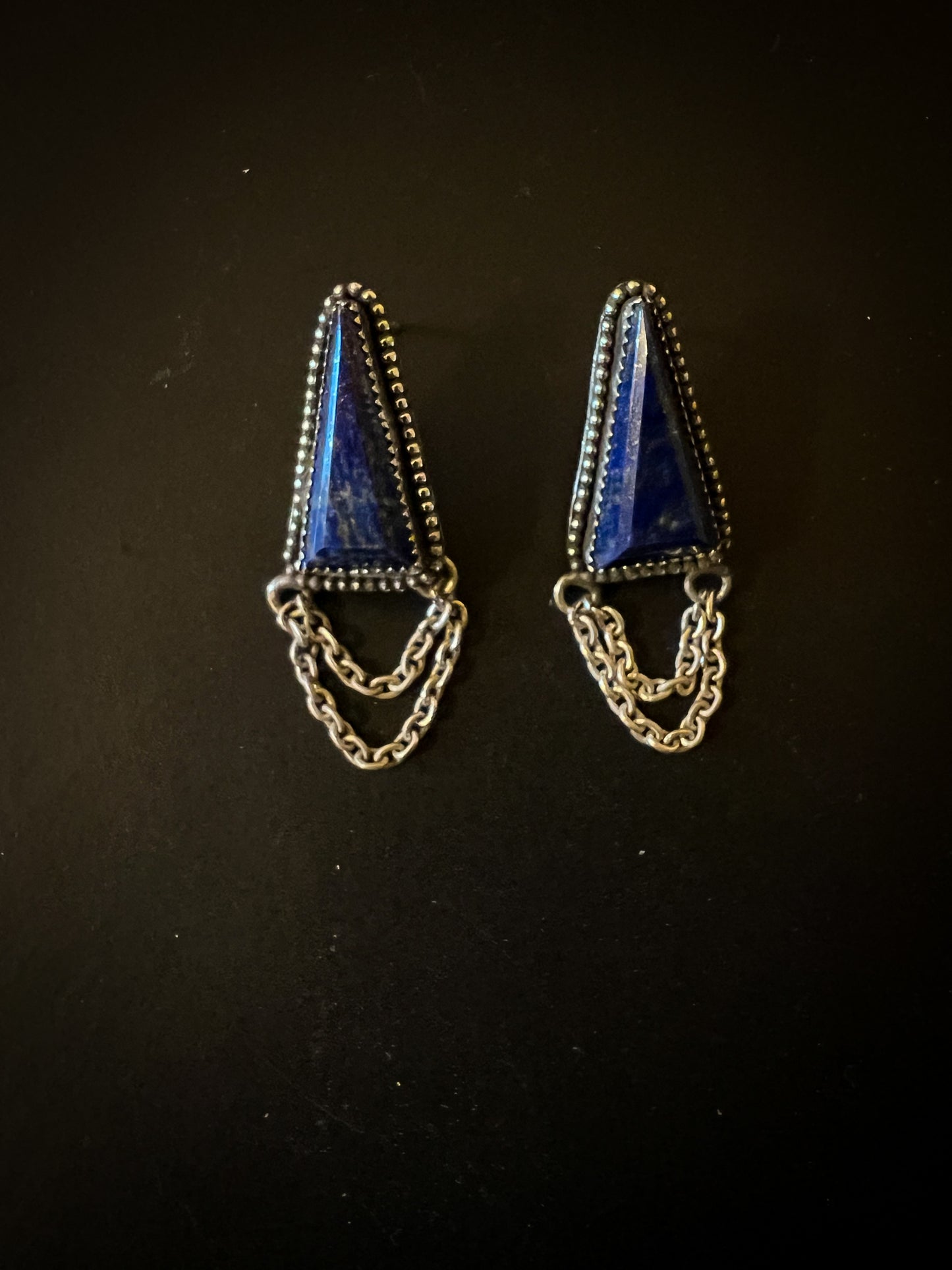 Blue lapis lazuli earrings