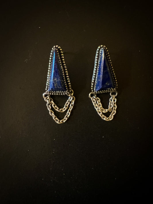 Blue lapis lazuli earrings