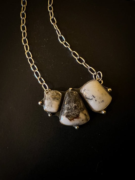 3 piece White buffalo necklace