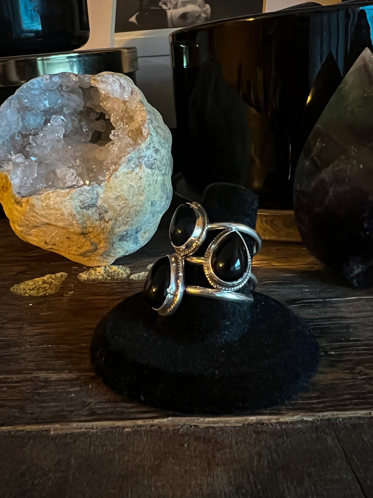 Black onyx tear drop
