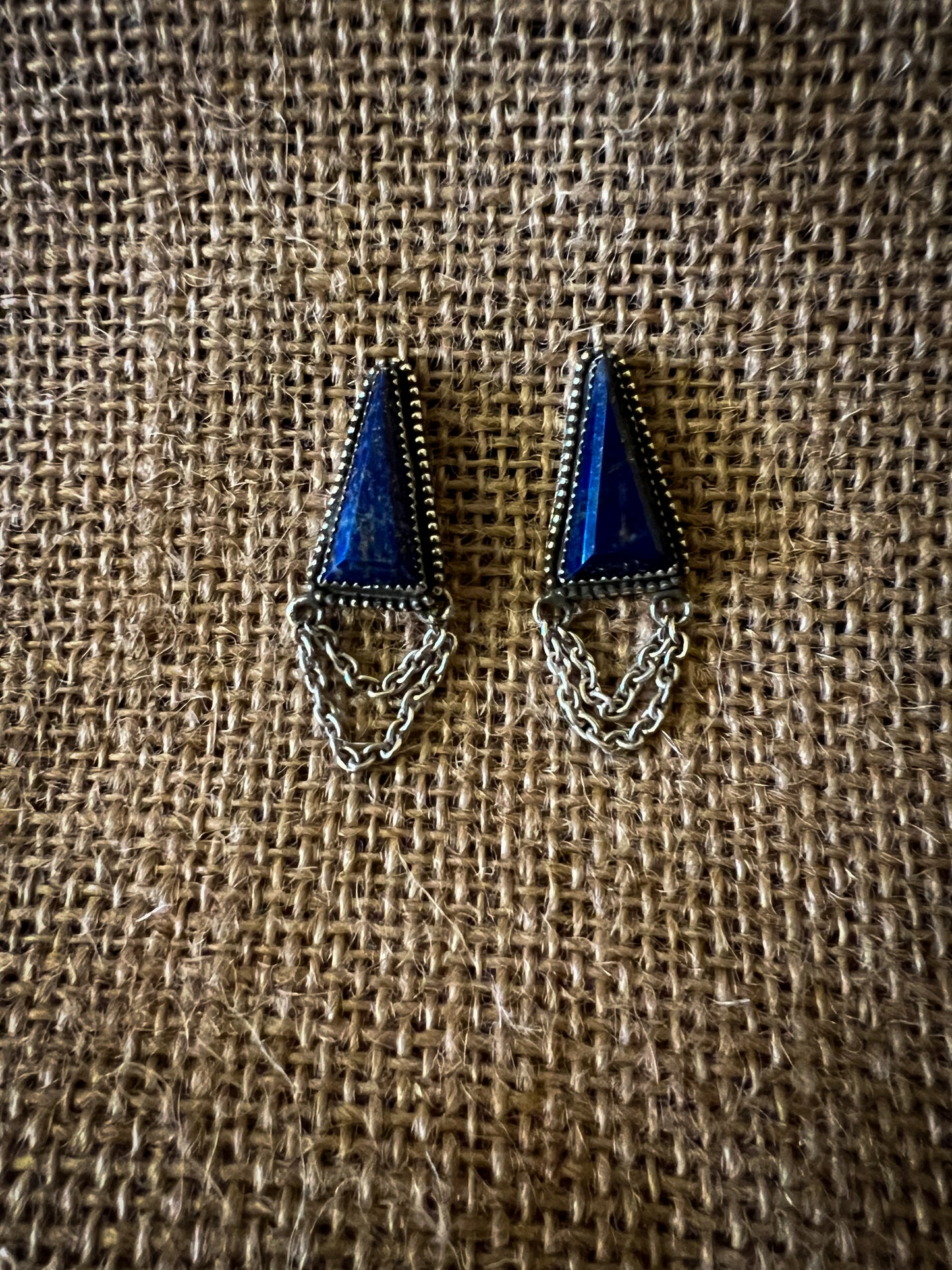 Blue lapis lazuli earrings