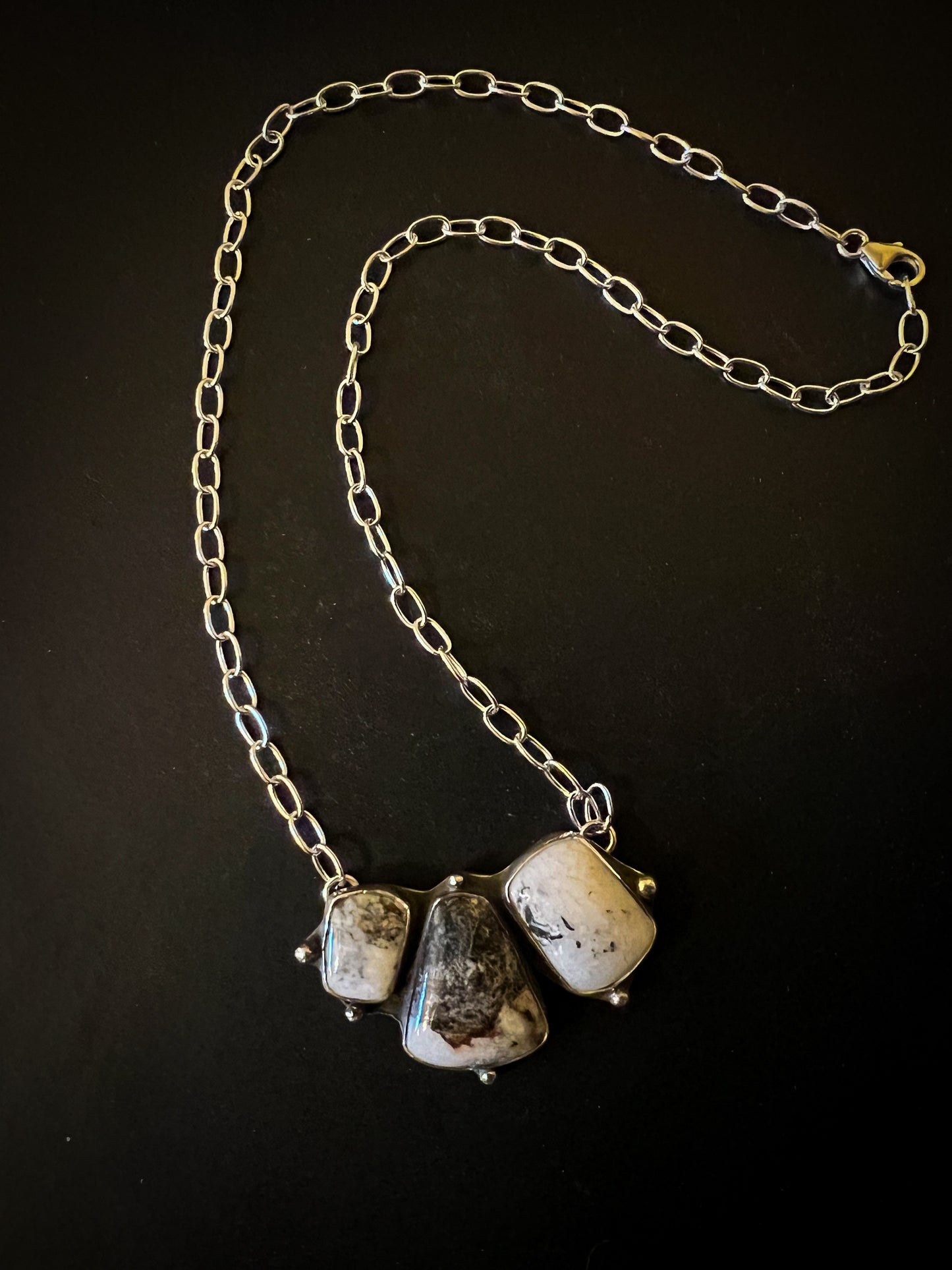 3 piece White buffalo necklace
