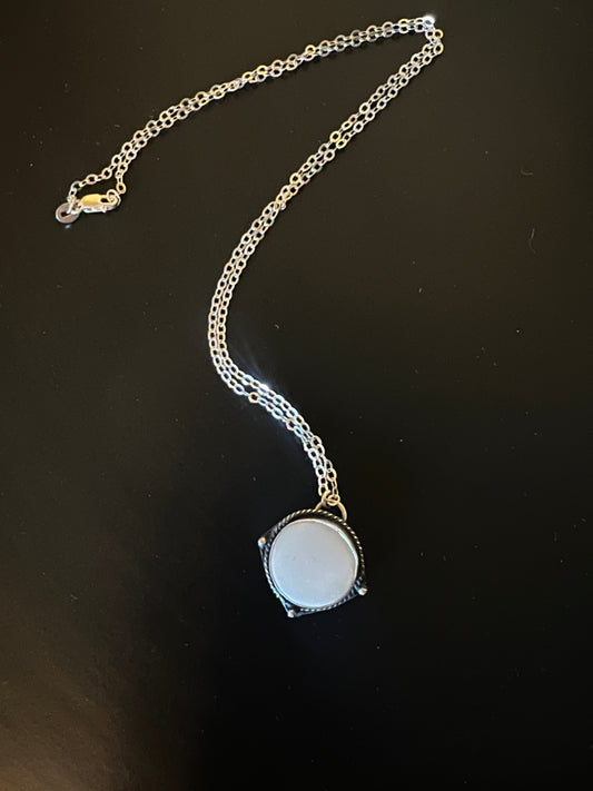 Round White Necklace