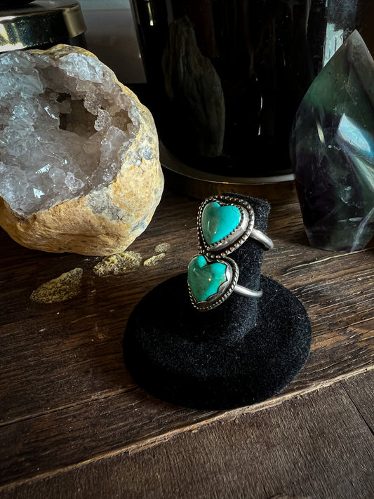 Heart Pinky ring - Turquoise