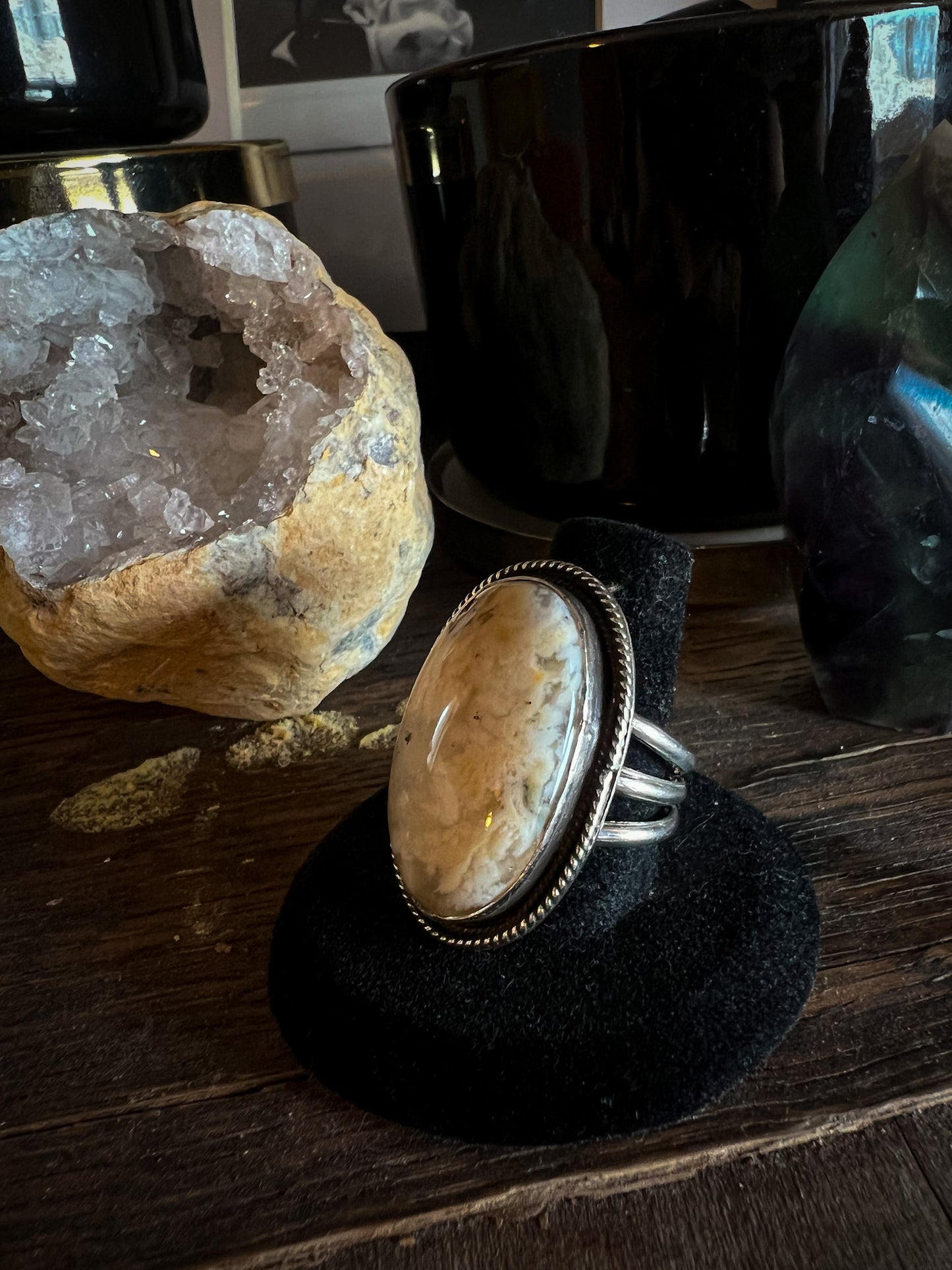 Plum Agate Ring