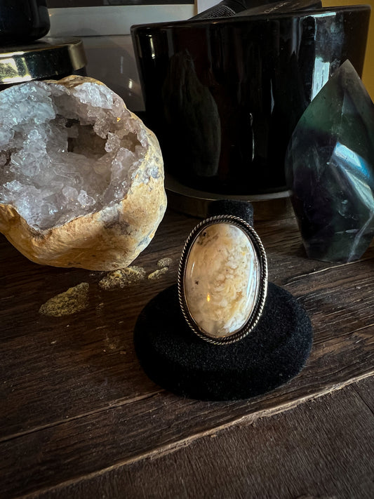 Plum Agate Ring