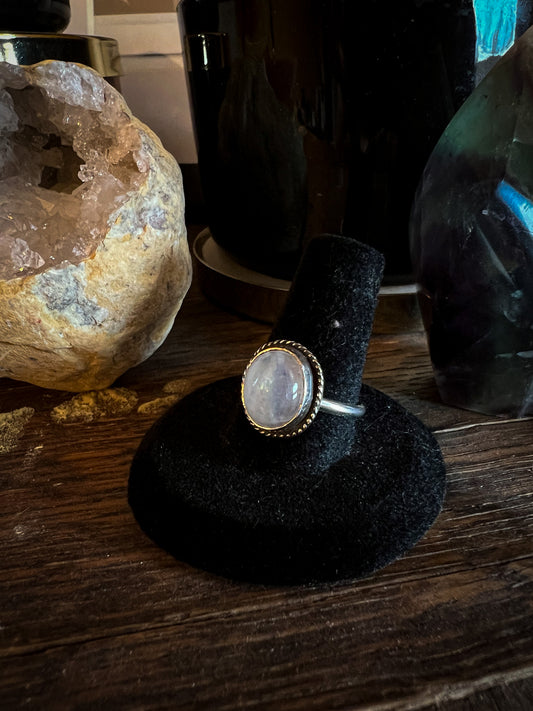 Round Moonstone ring