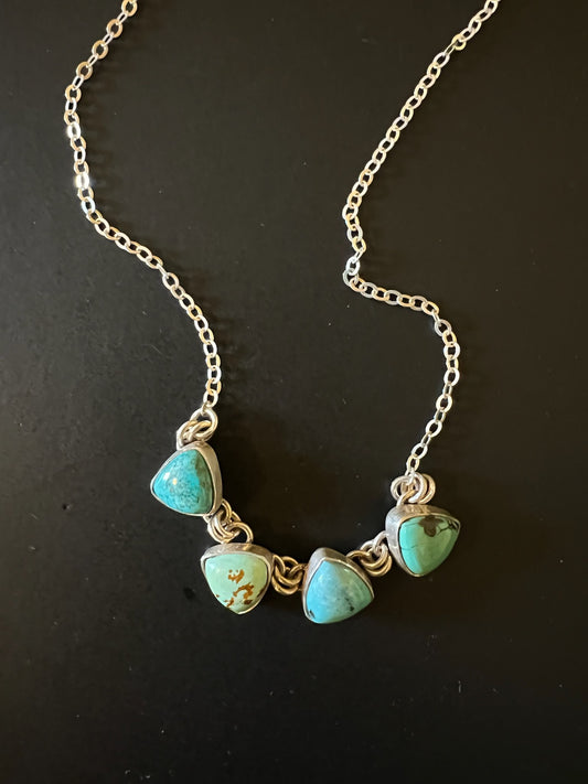 Turquoise Choker - 4 Triangle Stacker