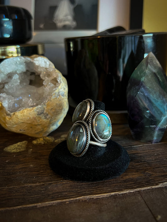 Labradorite Oval Ring