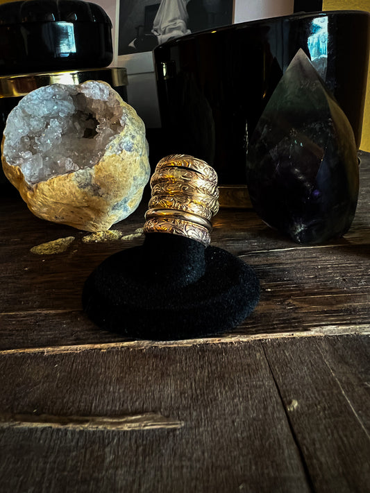 Gold Stacks _ Floral band