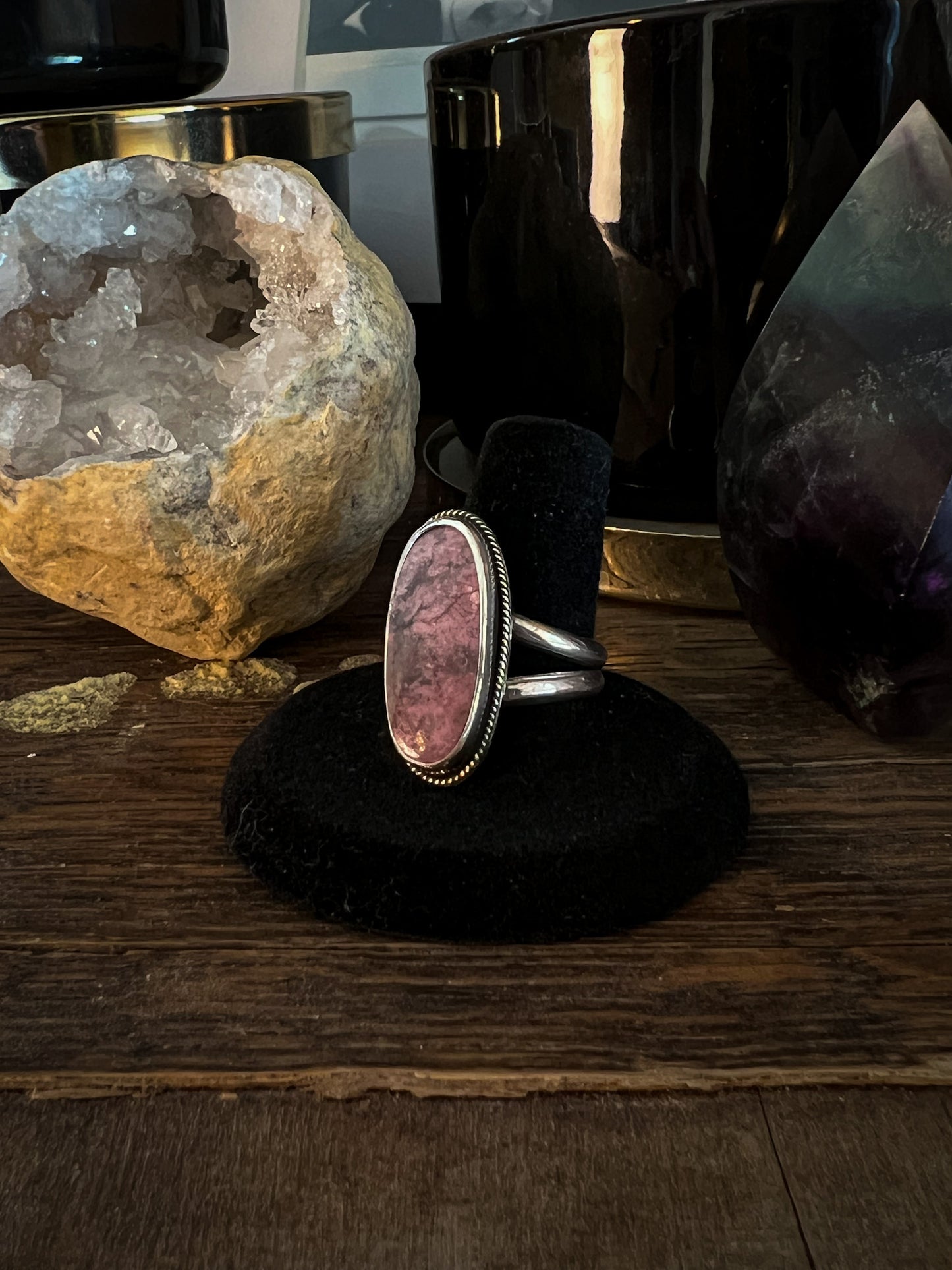 Pink Cobaltoan Calcite Ring